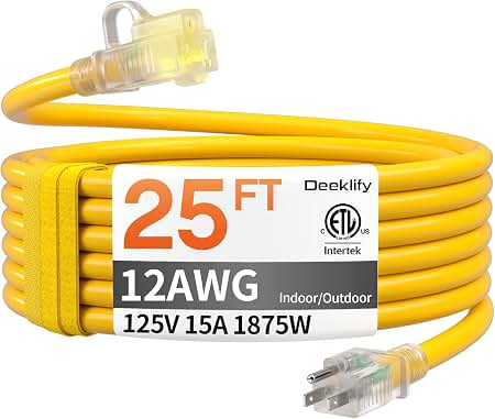 Amazon.com: Conntek NEMA 5-20 Outdoor Extension Cords, 20 Amps 125